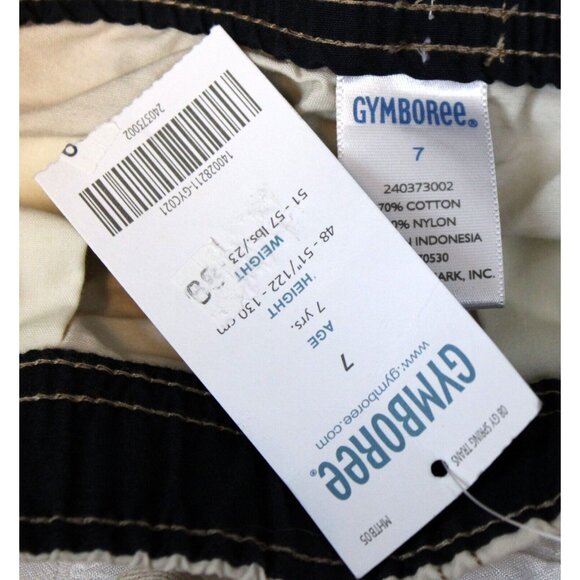 2008 Gymboree Global Surf Cargo Pants Light Khaki Casual sz 7 Boys Beach Roll up - Picture 9 of 9